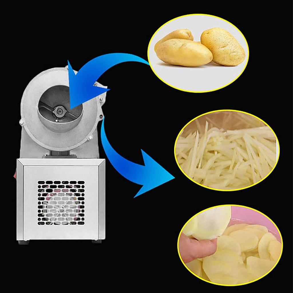 Electric Vegetable Slicer & Shredder – Stainless Steel Kitchen Food Cutter