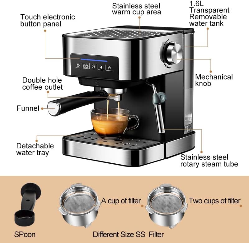 Semi-Automatic Espresso Coffee Machine – Compact Countertop Brewer for Rich, Café-Style Coffee