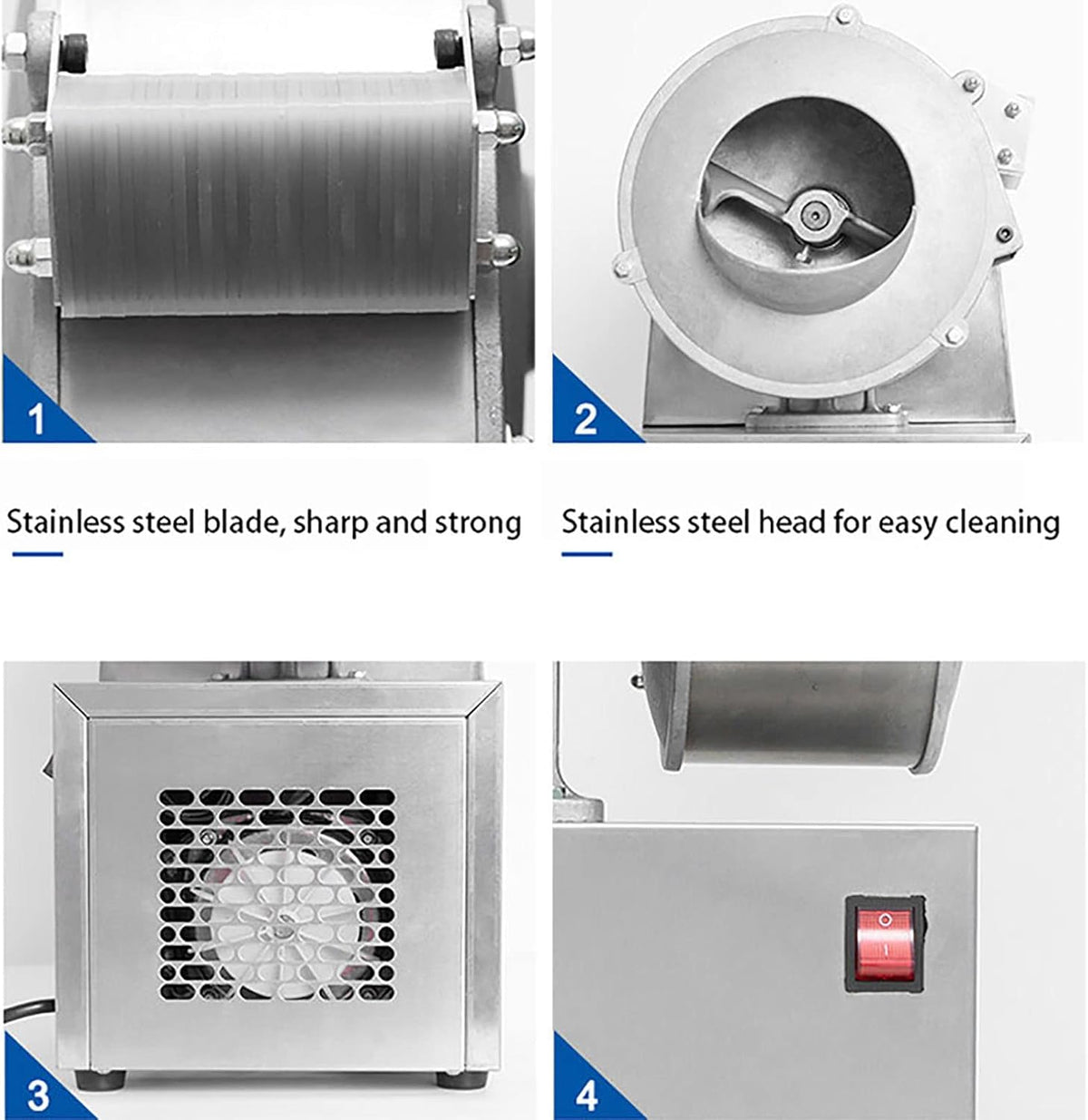 Electric Vegetable Slicer & Shredder – Stainless Steel Kitchen Food Cutter