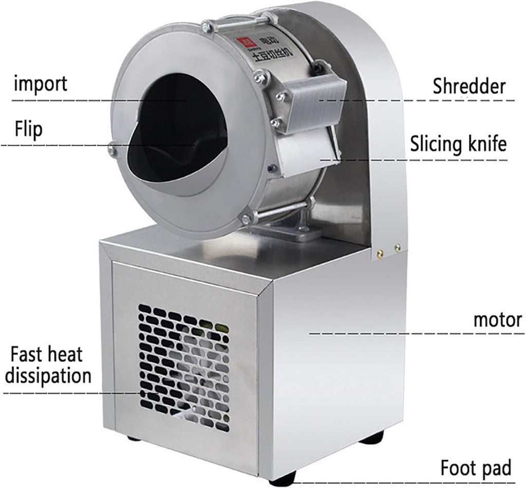 Electric Vegetable Slicer & Shredder – Stainless Steel Kitchen Food Cutter