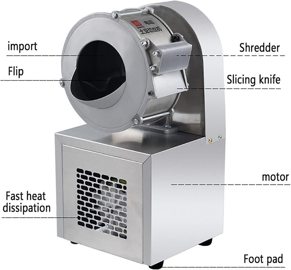 Electric Vegetable Slicer & Shredder – Stainless Steel Kitchen Food Cutter