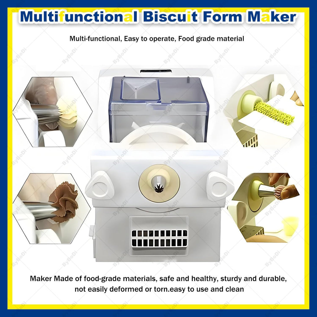 Automatic Cookie & Pasta Maker – 24-Piece Mold Set, 180W Electric Baking Tool