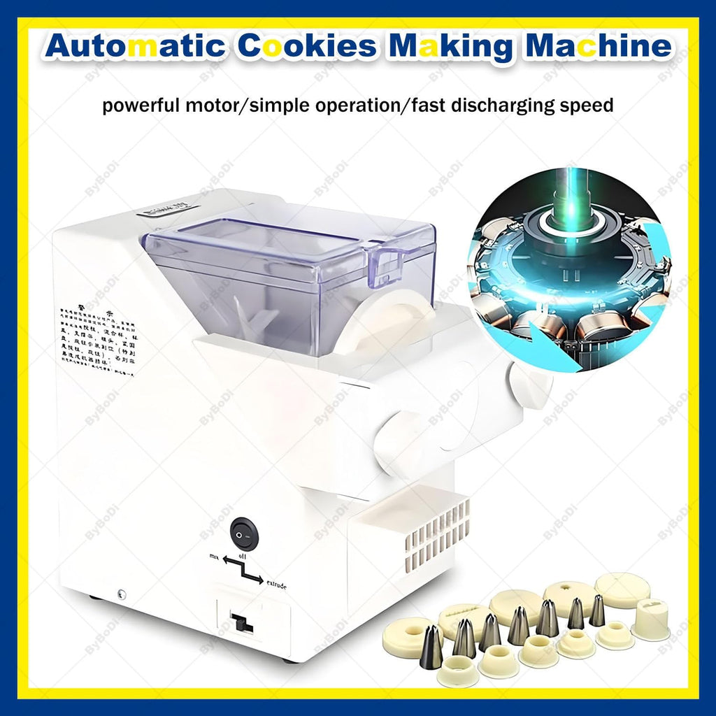 Automatic Cookie & Pasta Maker – 24-Piece Mold Set, 180W Electric Baking Tool