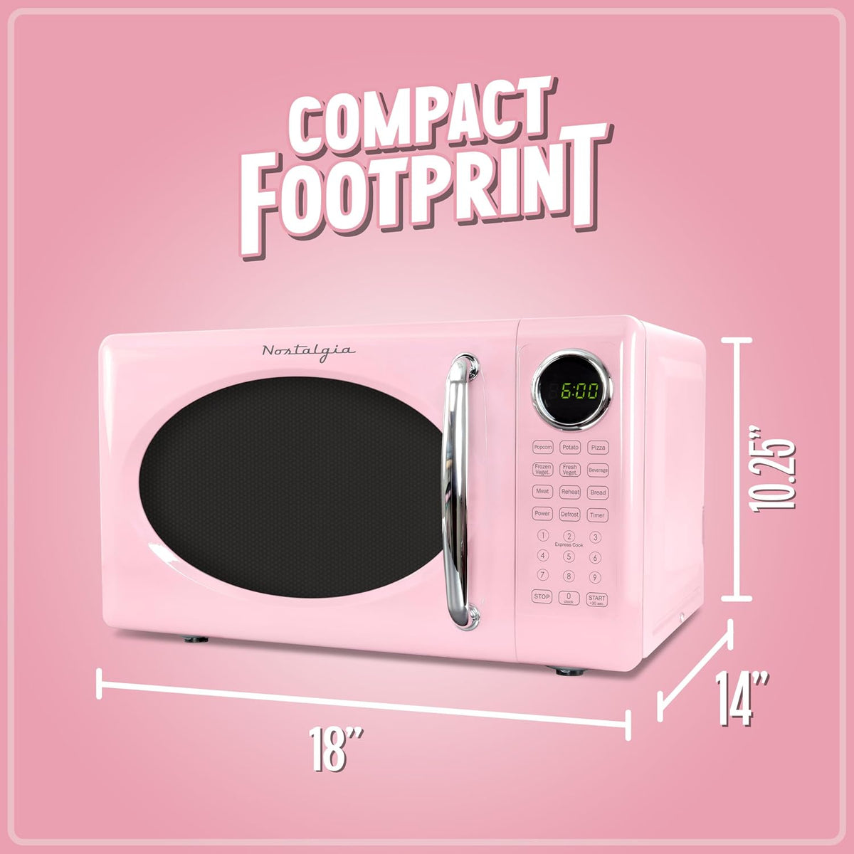 Retro Countertop Microwave Oven – Vintage Style Kitchen Essential