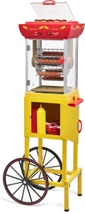 Vintage Hot Dog Cart Roller – Retro Party Grill & Bun Warmer