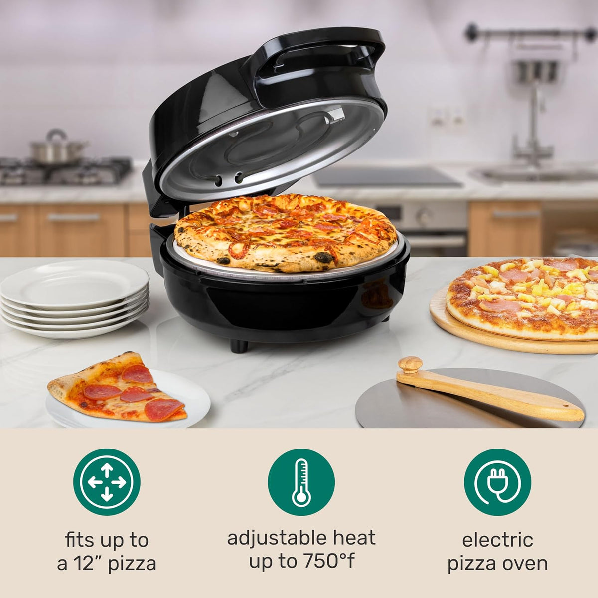 Stone-Baked Countertop Pizza Oven – Cozy Homemade Pizza Nights